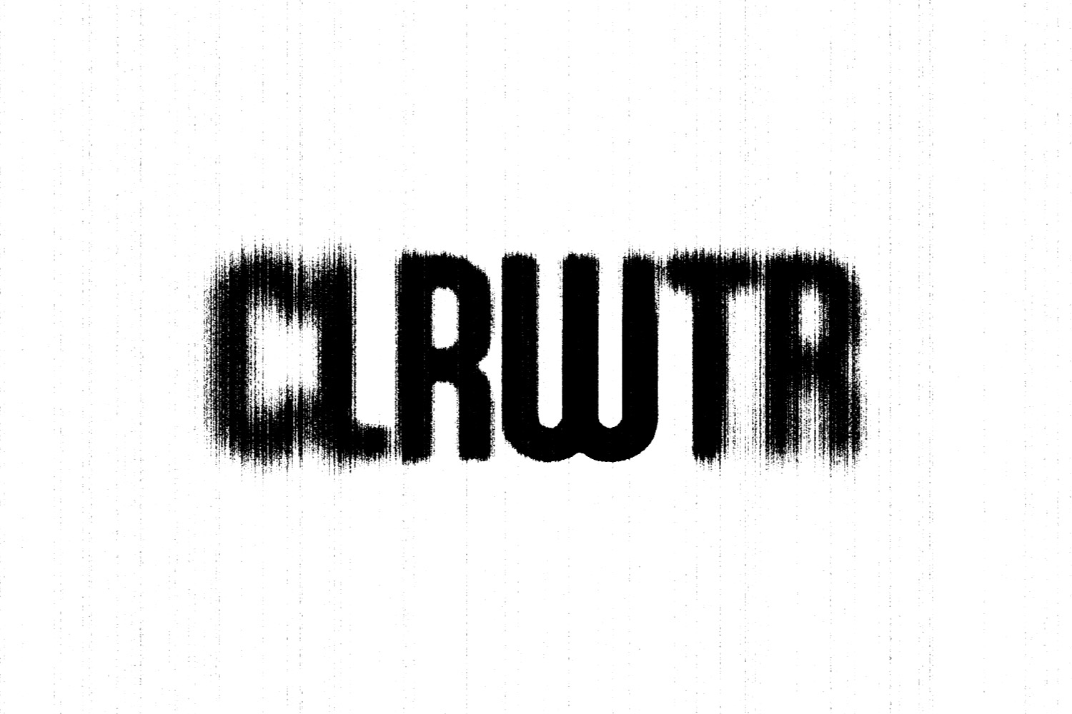 Custom Clrwtr lettering produced on April 17, 2025.