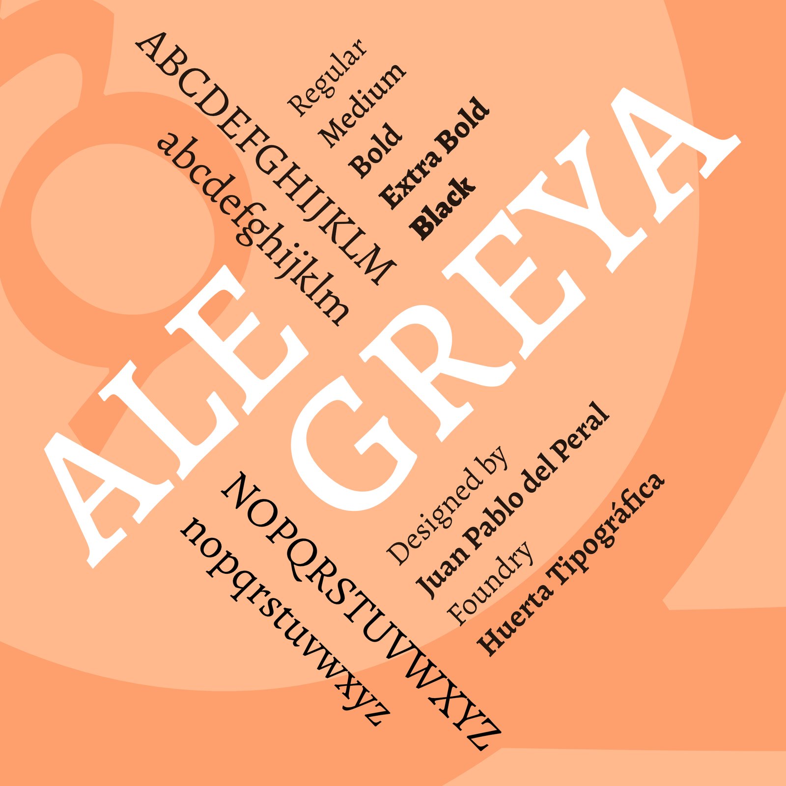 Alegreya type specimen composition.