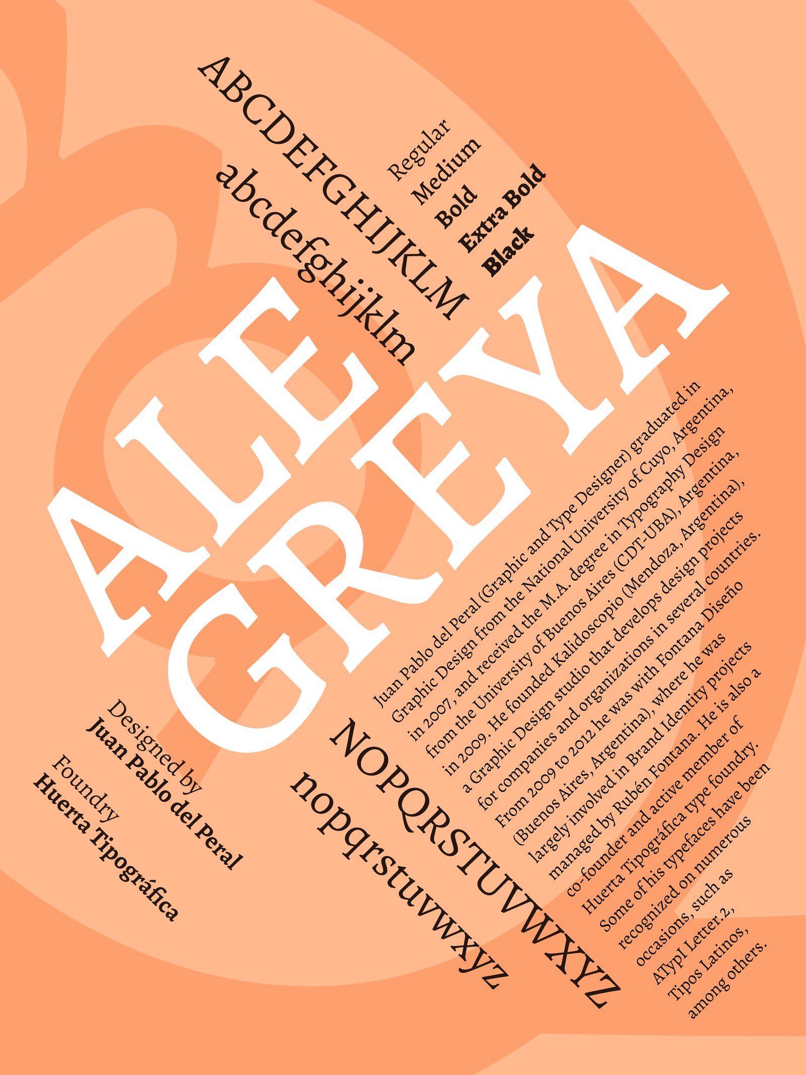 Alegreya type specimen composition.
