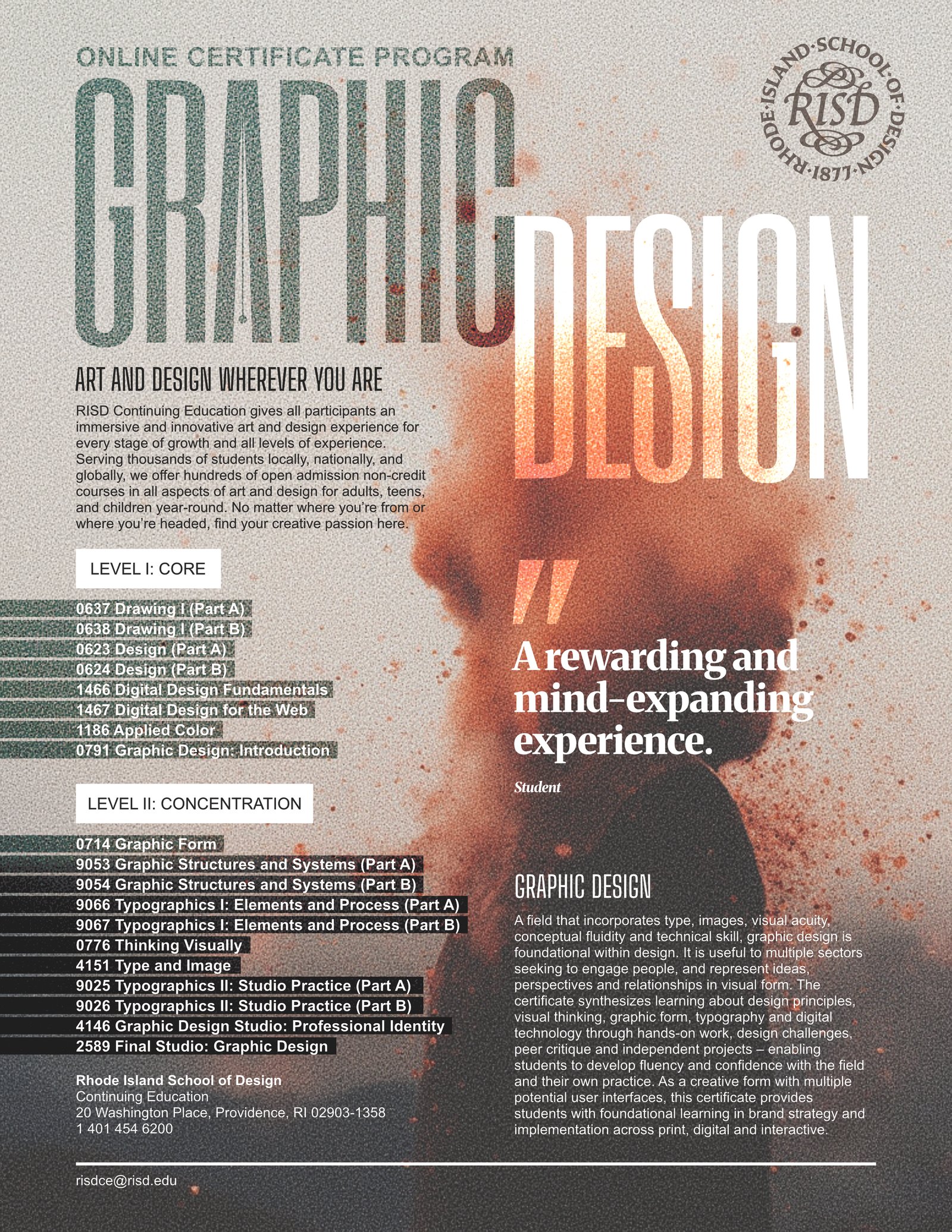 RISD Graphic Design certificate poster.