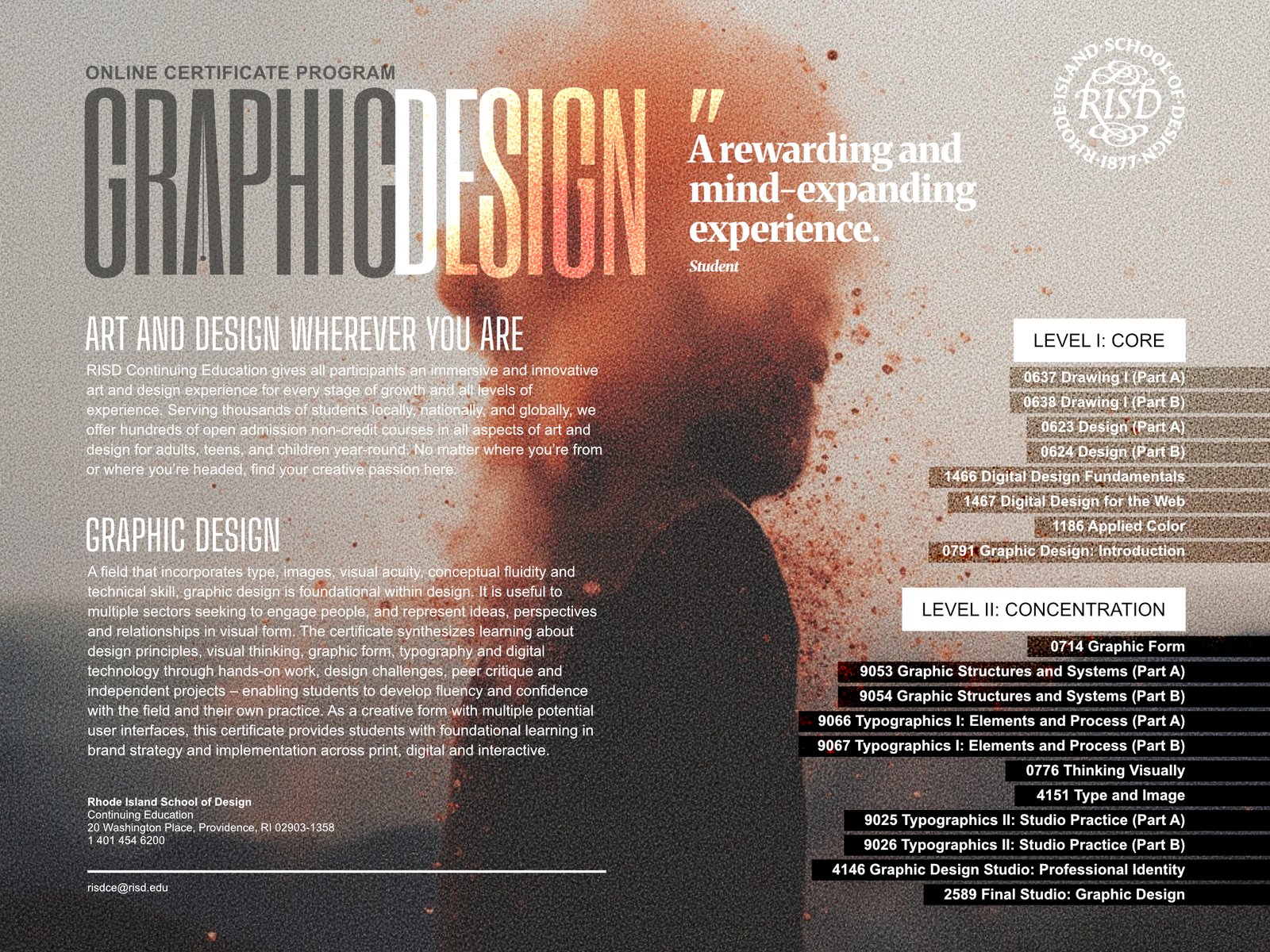 RISD Graphic Design certificate poster.
